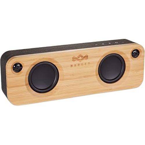 House of Marley - Get Together Bluetooth Portable Bluetooth Speaker and Audio System - 3.5 Woofer & 1 Tweeters, 30m Wireless Range, 8 Hour Playtime, Sustainably Crafted, Signature Black