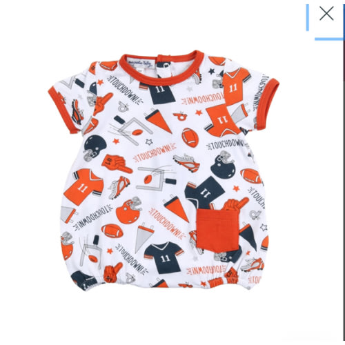 Touchdown Orange-Grey Boy Bubble