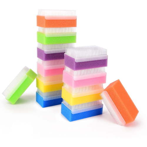 Special Supplies (12 Pack) Baby Bath Sponges Soft Foam Scrubber with Cradle Cap Bristle Brush - Body, Hair, and Scalp Cleaning - Gentle on Infant, Toddler Sensitive Skin - Great Sensory Feel