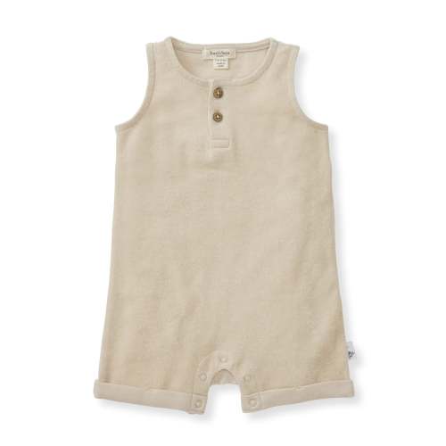 Organic Cotton Terry Romper - Fossil – Burt's Bees Baby