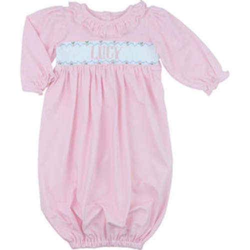 Pink Knit Custom Smocked Baby Gown – Cecil & Lou