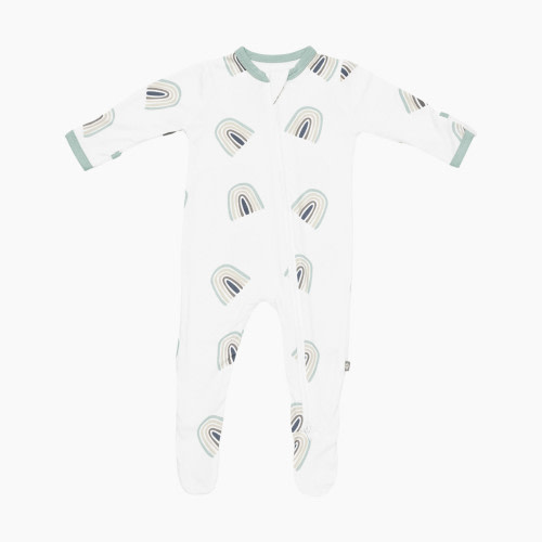 Kyte Baby Babylist x Kyte Baby Zippered Footie - Sage Rainbow, 0-3 Months