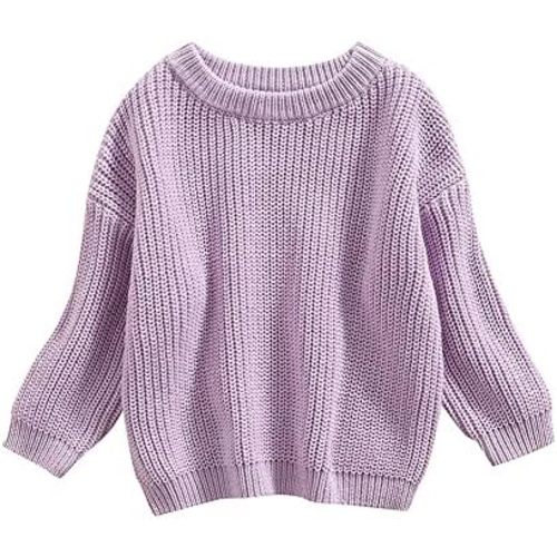 Baby Girl Boy Knit Sweater Blouse Pullover Sweatshirt Warm Crewneck Long Sleeve Tops for Infant Toddler