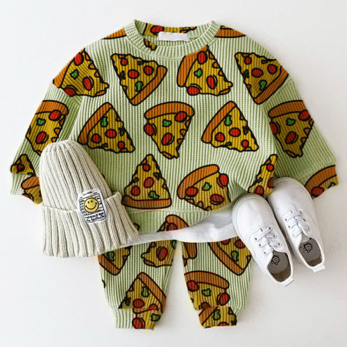 Baby Waffle Green Pizza 2-piece Set