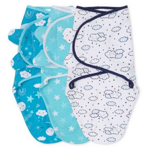 The Peanutshell Twinkle Twinkle Swaddle Wrap - S/M 3Pk