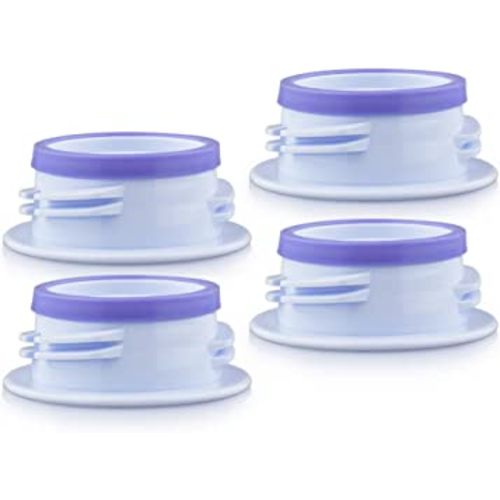 Maymom 3rd Gen Thread Changer or Bottle Converter; Allow Spectra S1 S2 Pump Wide Mouth Flange Compatible w Medela Bottle, Ameda Bottle, Lifefactory Bottle, Dr. Brown Narrow; No Leak, No Fallen Bottle