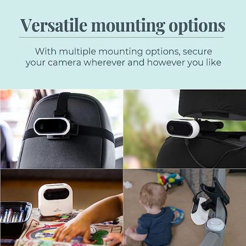 Tiny Traveler Baby Monitor - Tiny Basic Kit (TT002WA) White - Wireless Baby Car Monitor Camera with Sound, Auto Night Vision HD 720p 5" Touchscreen LCD Monitor, for Newborn - Classic