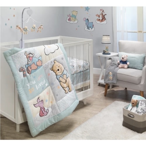 Disney Baby Winnie the Pooh Hugs 3-Piece Nursery Crib Bedding Set – Lambs & Ivy