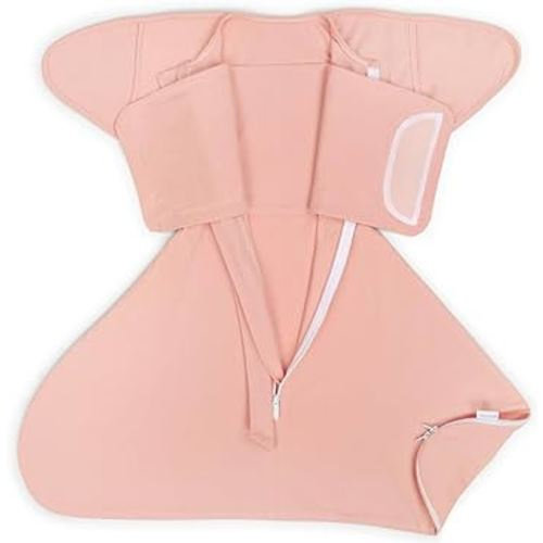 Sleep Sack Swaddle Baby, SleepSack Newborn for 3-6 Months, Swaddle Blanket Bottom with 2-Way Zipper, Easy to Change Diapers, Adapt to Arm in/Out, TOG 1.0, Pink, Medium
