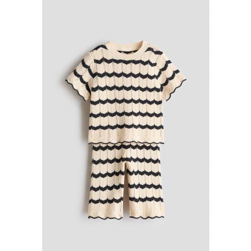 2-PIECE POINTELLE-KNIT COTTON SET
