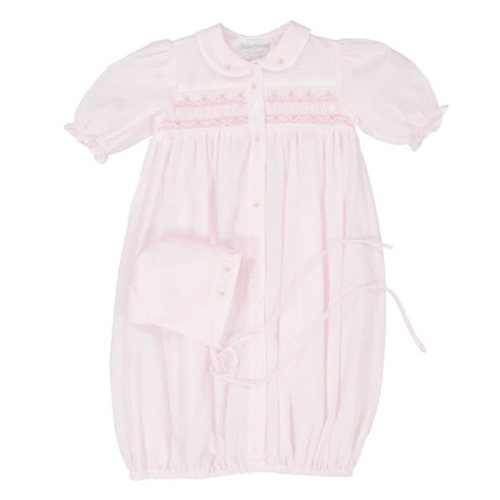Ribbon Smocked Take Me Home Gown with Hat | Feltman Brothers
