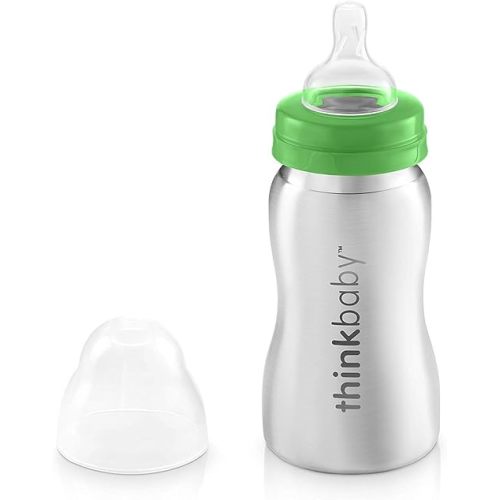 Thinkbaby Stainless Steel Baby Bottle, Green