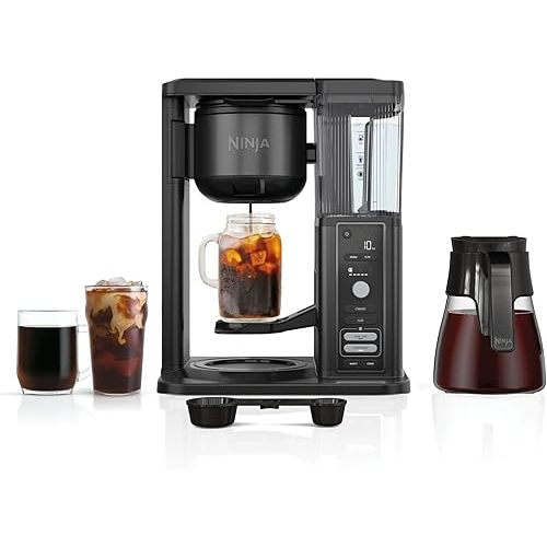 Ninja Coffee Maker – Programmable Drip Machine with Rapid Cold Brew, 4 Brew Styles, and 10-Cup Carafe for Hot & Iced Coffee