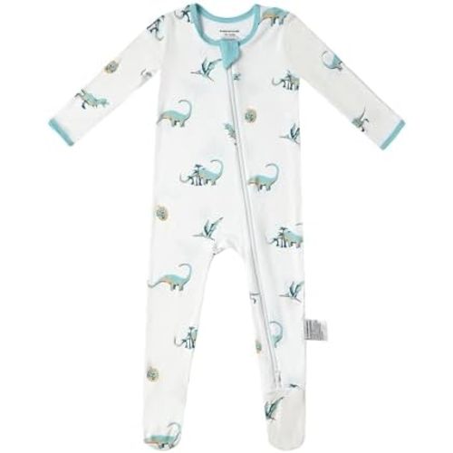 BubblePanda Rayon Made From Bamboo Baby Pajamas Baby Clothes for Boys Girls Unisex Zip-Front Non-Slip Onesie Sleeper