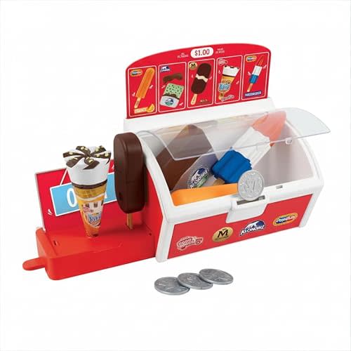Casdon Official Ice Cream Freezer Playset | Pretend Ice Cream Shop Toy for Toddlers Aged 2+ | with Good Humor, Popsicle, Magnum & Klondike Play Ice Creams