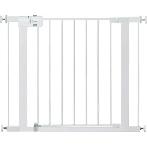 Safety 1st Easy Install Walk Thru Baby Gate for Doorway With Door, Dog Gates, Fits 29"-38", Easy Install 28" Tall, White