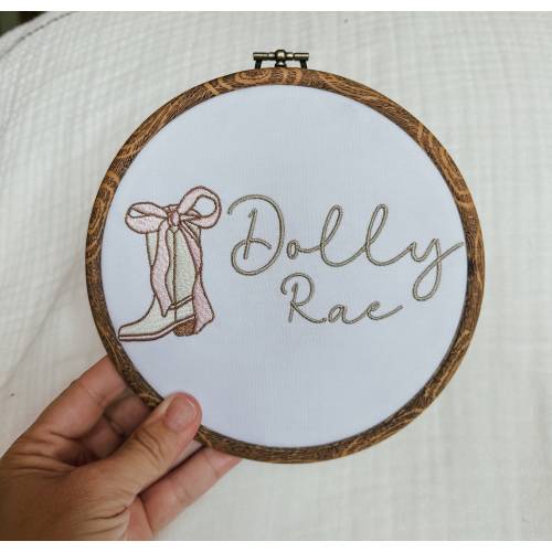 Baby Name Announcement, Cowgirl Baby Name Sign, Personalized Name Sign, Newborn Sign for Hospital, Western Girl Name Announcement, Custom