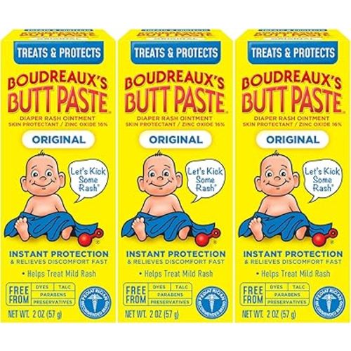 Boudreaux's Butt Paste Original Diaper Rash Cream, 2 Ounce (Pack of 3)