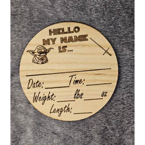Star Wars Baby Milestone Markers, Photo Prop For Baby,  Nursery, Laser Engraved Custom Markers, baby shower, Yoda