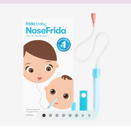 Frida Baby NoseFrida SnotSucker for Baby, Nasal Aspirator for Baby, Nose Sucker Nasal Aspirator for Allergy Relief + Congestion Relief, FSA/HSA Eligible