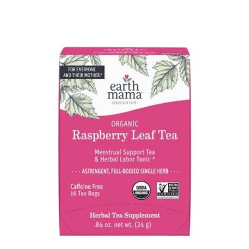 Earth Mama Organic Raspberry Leaf for Labor Prep and Menstrual Support Bagged Teas - 16ct