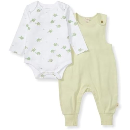 Burt's Bees Baby Unisex Baby 100% Organic Cotton Jumpsuit and Bodysuit Set