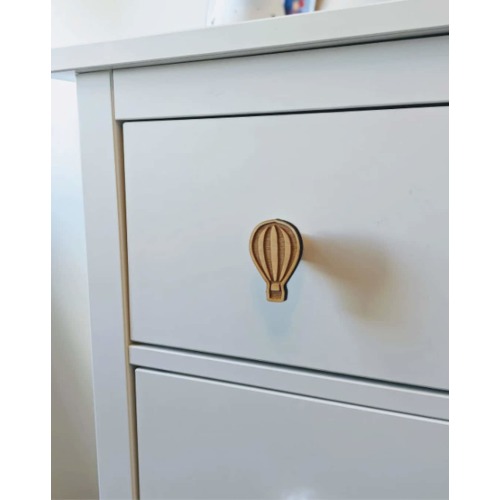 Hot Air Balloon Knobs, Hot Air Balloon Nursery, Wooden Hot Air Balloon Decor, Gender Neutral Furniture Handles, Wardrobe Pulls for Kids