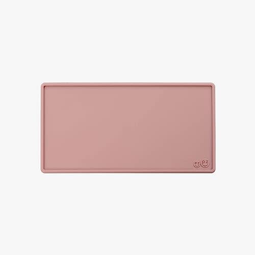 ezpz Tiny Placemat - 6 Months+ (Blush) - Non-Slip, 100% Silicone Placemat for Toddlers and Babies - Fits on Most Highchair Trays - Rolls-Up - Dishwasher Safe