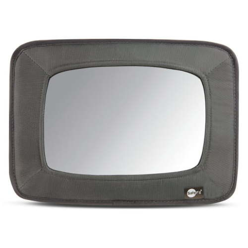 SafeFit® Wide View Baby Car Mirror, Crash-Tested, Gray, Unisex