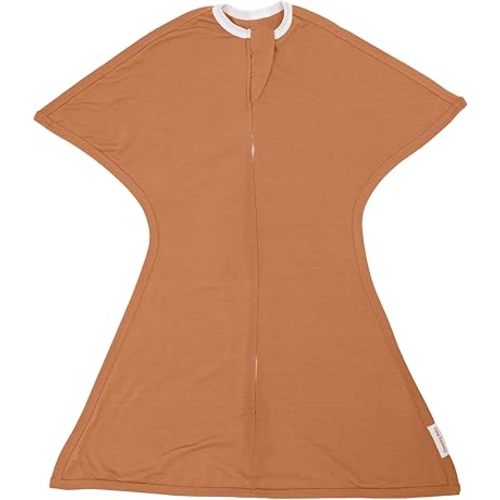 SleepingBaby Zipadee-Zip Transition Swaddle - Cozy Baby Swaddling Blanket with Zipper Convenience - Roomy Baby Wearable Blanket for Easy Diaper Changes - Spice, Small (4-8 Month)