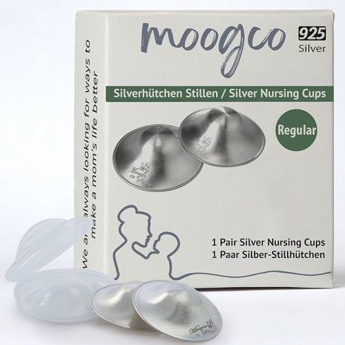 The Original Silver Nursing Cups - 925k Nipple Cups - Nipple Shield for Nursing Newborn - Silver Nipple Covers Breastfeeding
