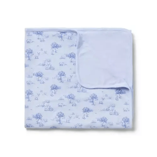 Newborn Peek-A-Blue Woodland Toile Baby Woodland Toile Blanket by Janie and Jack