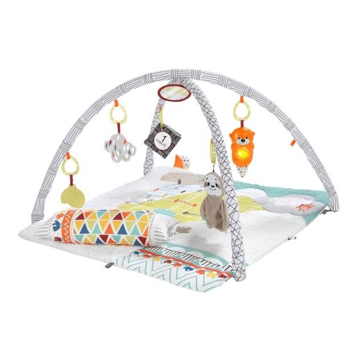 Fisher-Price Perfect Sense Deluxe Gym, Plush Infant Play Mat with Toys (Standard Packaging)