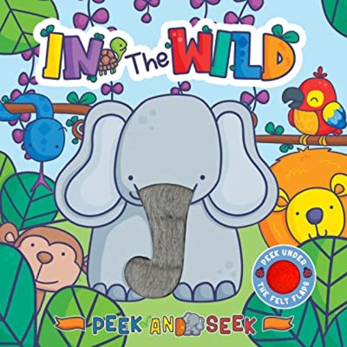 Little Hippo Books Peek and Seek - In the Wild - Children's Sensory Touch and Feel Board Book with Lift-the-Flap Felt Pieces