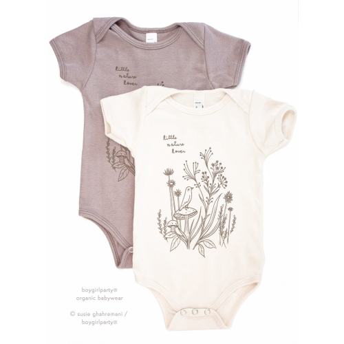 Nature Lover Baby Clothing - Little Nature Lover Baby Bodysuit - Organic Cotton Baby Clothes, shop organic baby clothes, nature baby clothes