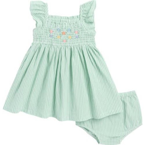 Embroidered Smocked Sundress