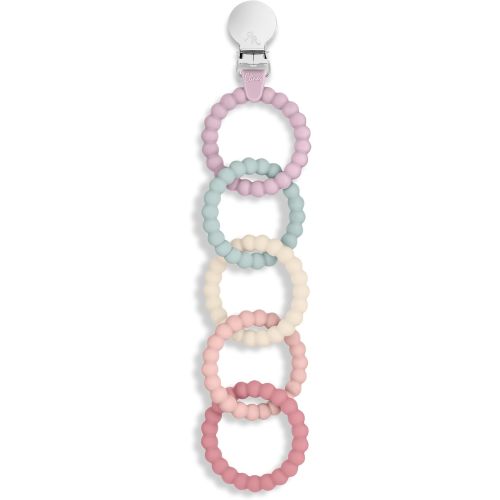 Ryan & Rose Cutie Clinks Attachable Teether Chew Toy for Babies (Blossom)