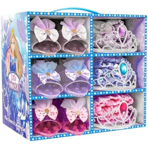 LJZJ Princess Dress Up Toys & Jewelry Boutique, Girls Role Play Gift for 3+ Year Old Girl Toddler ​B-Day Party Favors