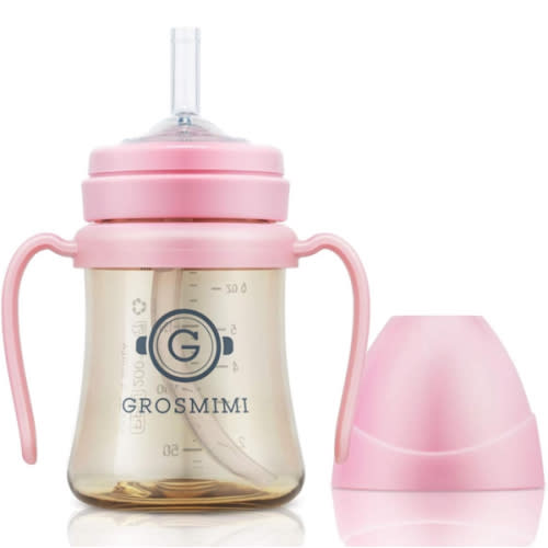 Amazon.com : GROSMIMI Spill Proof no Spill Magic Sippy Cup with Straw with Handle for Baby and Toddlers, Customizable, PPSU, BPA Free 6 oz (Pink) : Baby