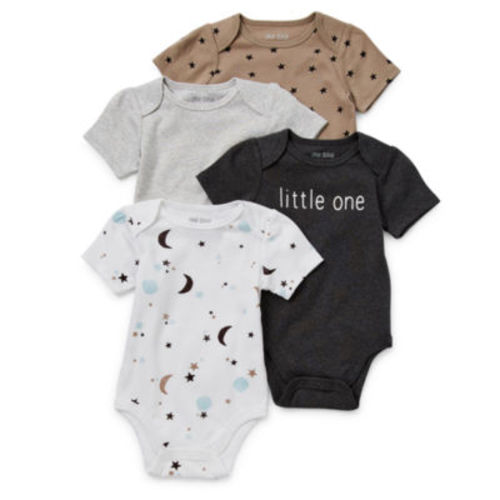 Okie Dokie Baby Unisex Crew Neck Short Sleeve 4-pc. Bodysuit