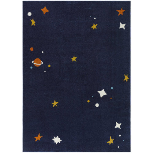 Mack & Milo™ Roder Navy Blue/Yellow/Orange Rug & Reviews | AllModern