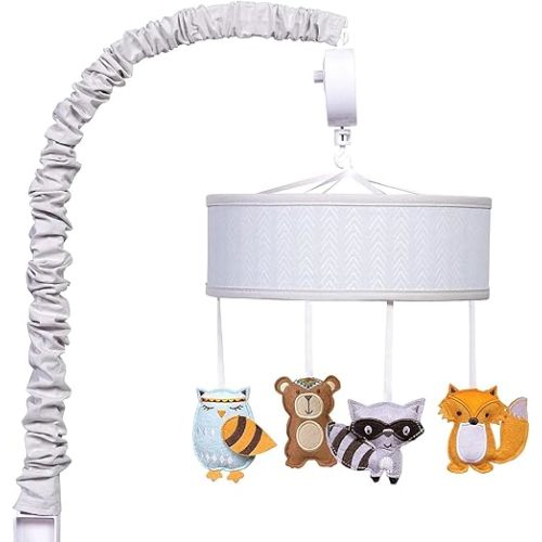 Lodge Buddies Crib Mobile - Woodland Baby Mobile for Crib - Musical Crib Mobile - Fun Whimsical Musical Mobile for Cribs - Rotating Nursery Mobile for Crib - Baby Crib Mobile for Boys and Girls