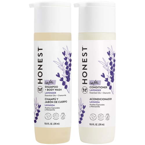 Honest Baby Bathtime Calm Lavender Shampoo + Body Wash & Conditioner Bundle, 10 fl oz each