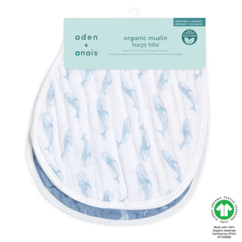 Oceanic Organic Cotton Burpy Bibs 2pk | aden + anais
