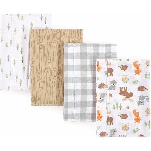 Hudson Baby Unisex Baby Cotton Flannel Burp Cloths