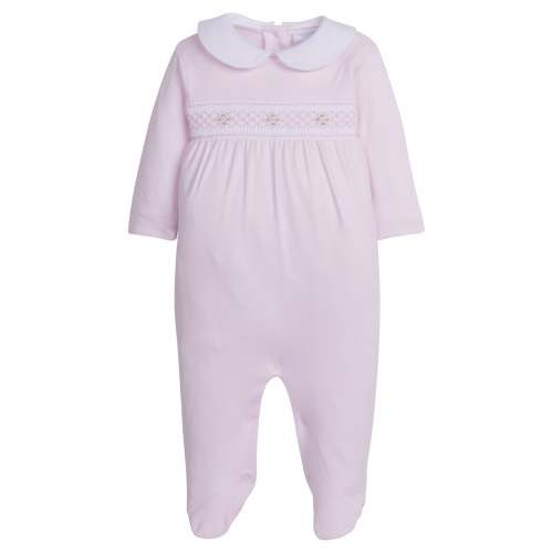 Smocked Footie - Pink Geo | 3m