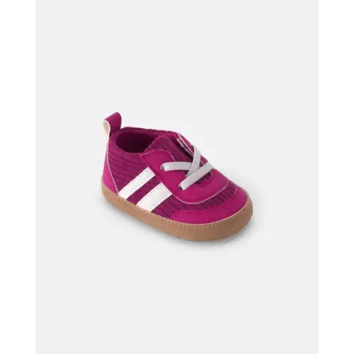 Baby Girl Striped Sneakers - Burgundy | Carter's