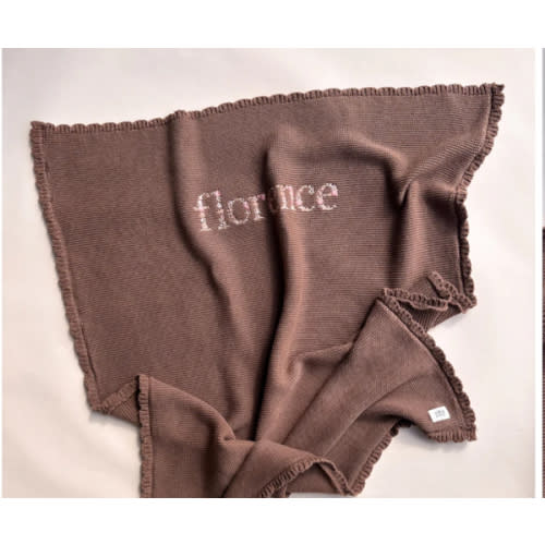 HEIRLOOM NAME BLANKET - Chocolate – Milk & Poppy