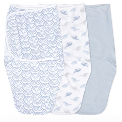 At Sea Easy Swaddle With No Zipper 0-3M | aden + anais