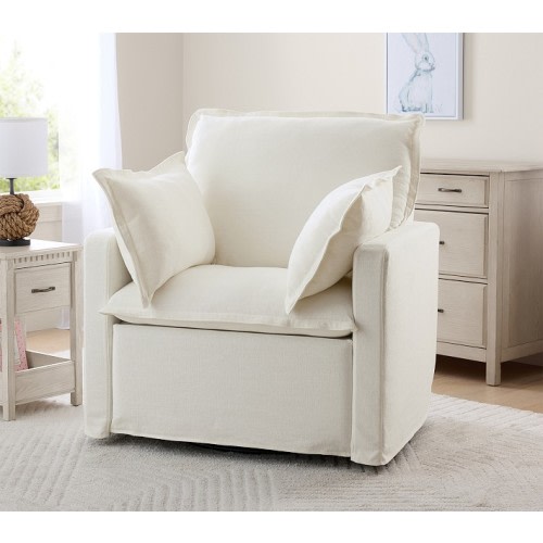 Paxton Pillow Relaxed Swivel Glider Recliner | Pottery Barn Kids